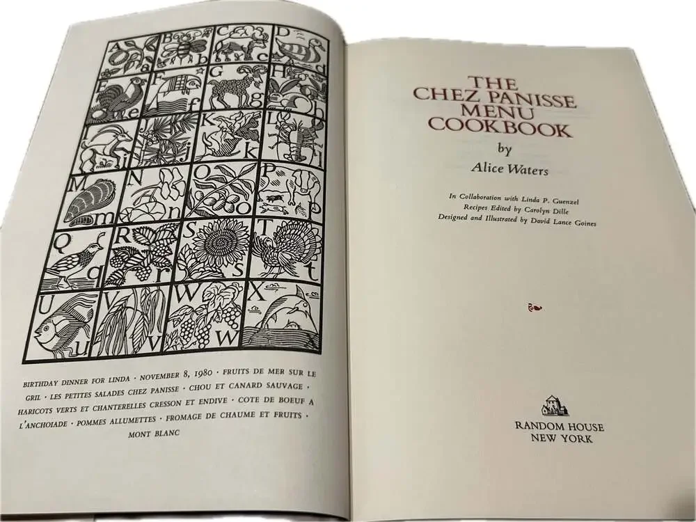 Vintage Chez Panisse Menu Cookbook, Alice Waters (1982 Hardcover w Dust-jacket)
